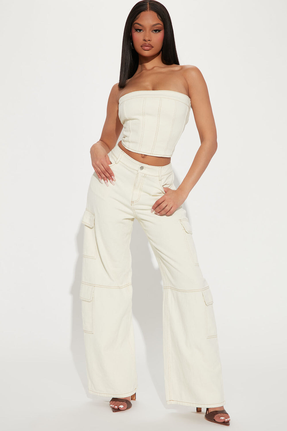 

Брюки Fashion Nova TP4194C, кремовый