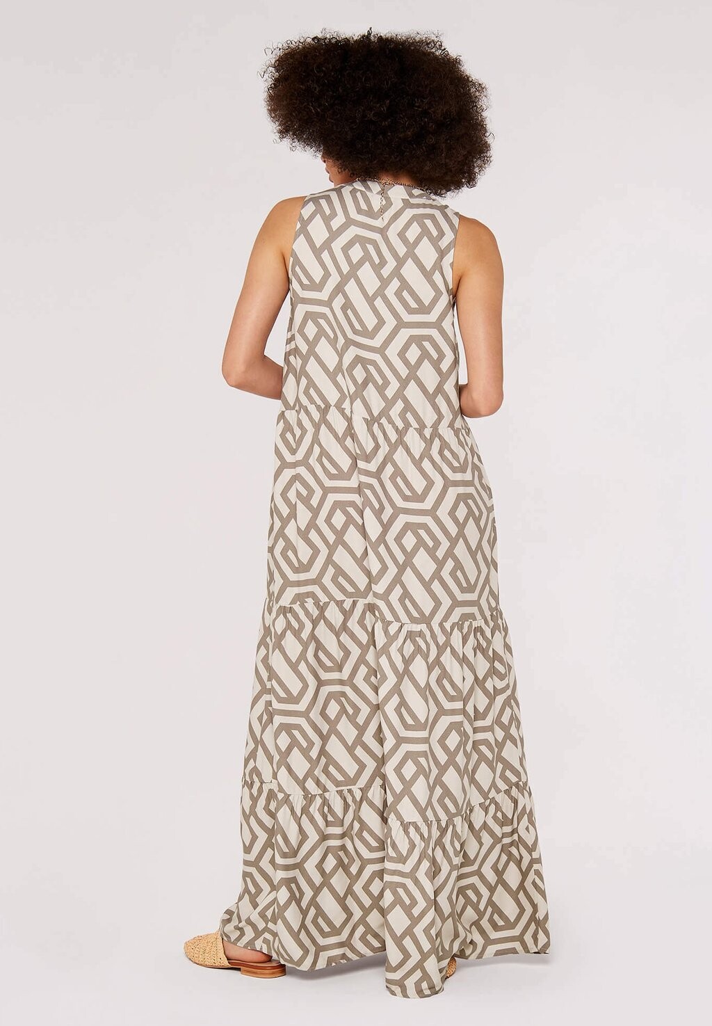 

Платье макси GEOMETRIC TIERED Apricot, цвет stone