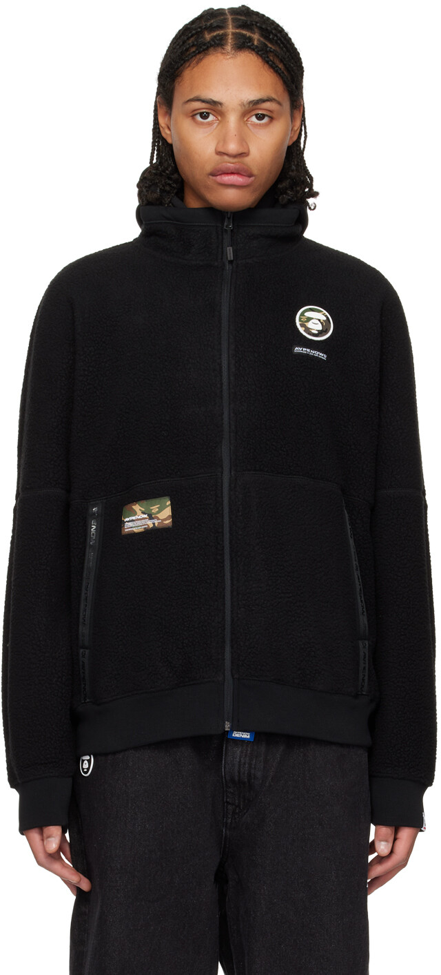 

Черная куртка с воротником-стойкой AAPE by A Bathing Ape