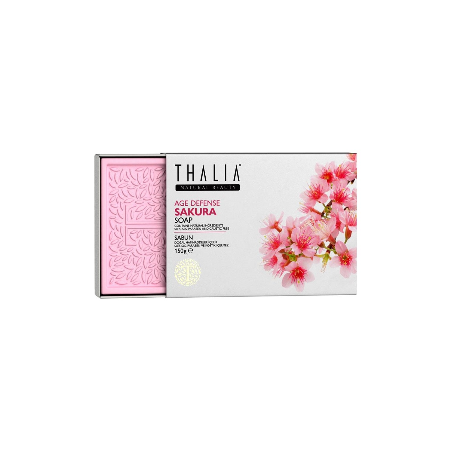 Натуральное мыло Thalia с экстрактом сакуры антивозрастное мыло с ароматом сакуры thalia natural beauty age defense sakura soap