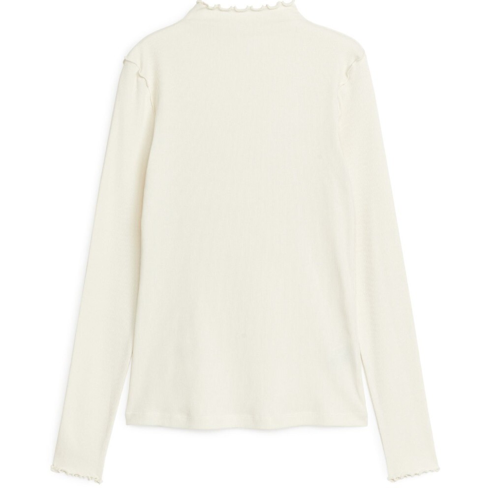 

Водолазка Arket Ribbed Jersey, кремовый, Бежевый