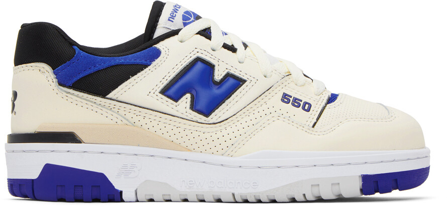 

Бежевые и синие кроссовки 550 New Balance