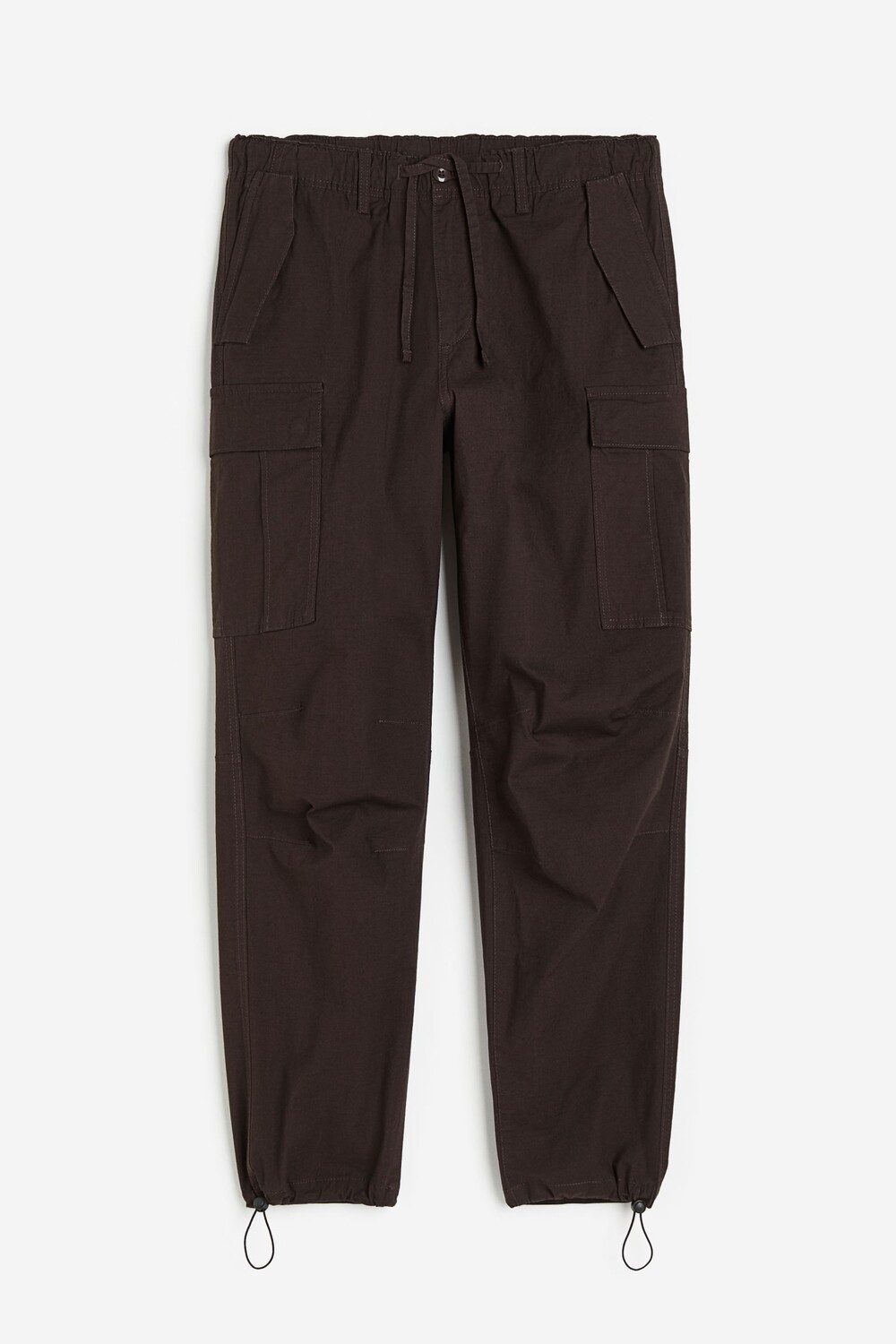 

Брюки H&M Regular Fit Ripstop Cargo, темно-коричневый