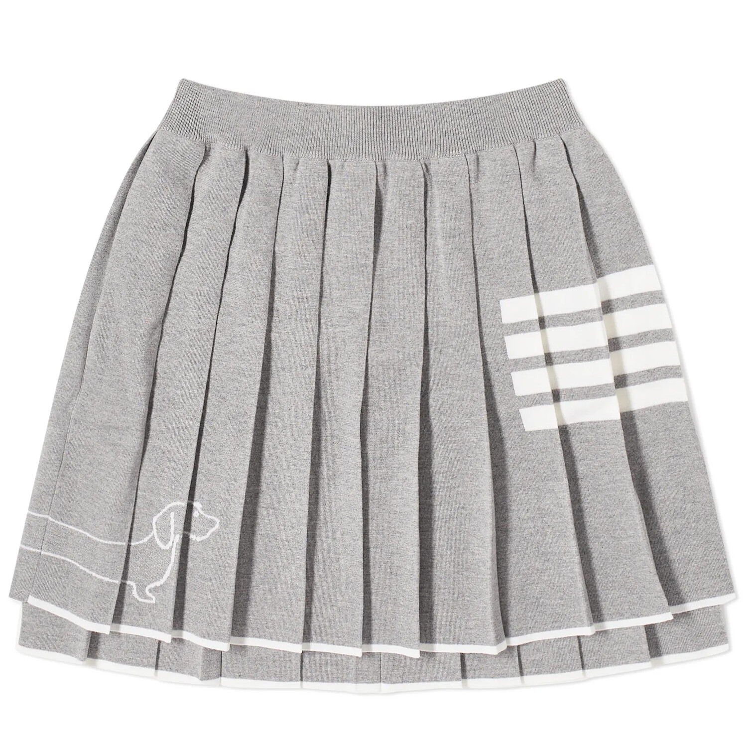 

Thom Browne Hector Pleated 4 Bar Mini, светло-серый