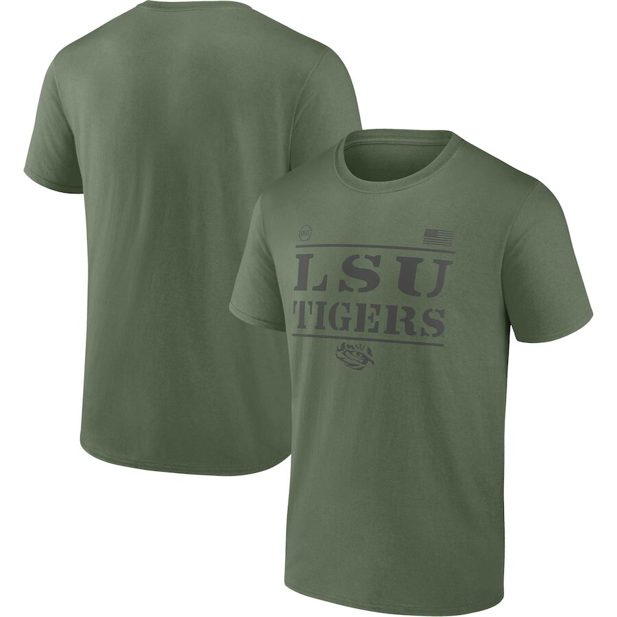 

Футболка с коротким рукавом Fanatics Branded Lsu Tigers, оливковый