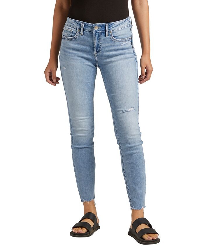 

Женские джинсы скинни Elyse со средней посадкой Silver Jeans Co., синий