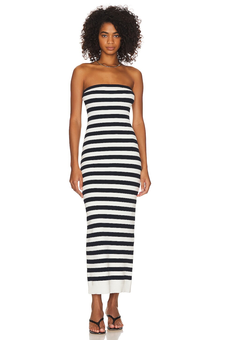 

Платье макси GRLFRND Paricia Striped Tube, цвет Ivory & Navy