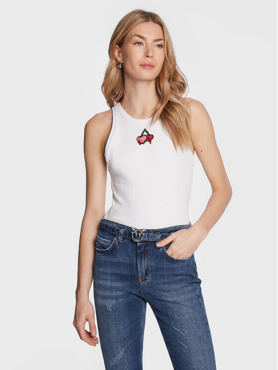

Топ приталенного кроя Pinko, белый