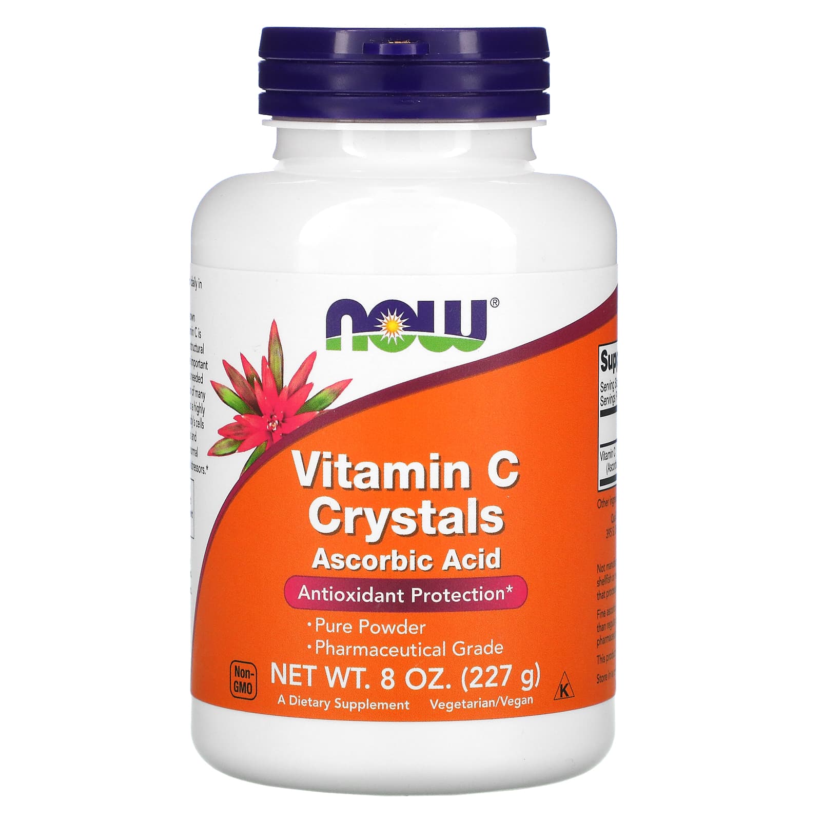 Now Foods Витамин C в кристаллах 8 унций (227 г) now foods пептиды коллагена в виде порошка 227 г 8 унций