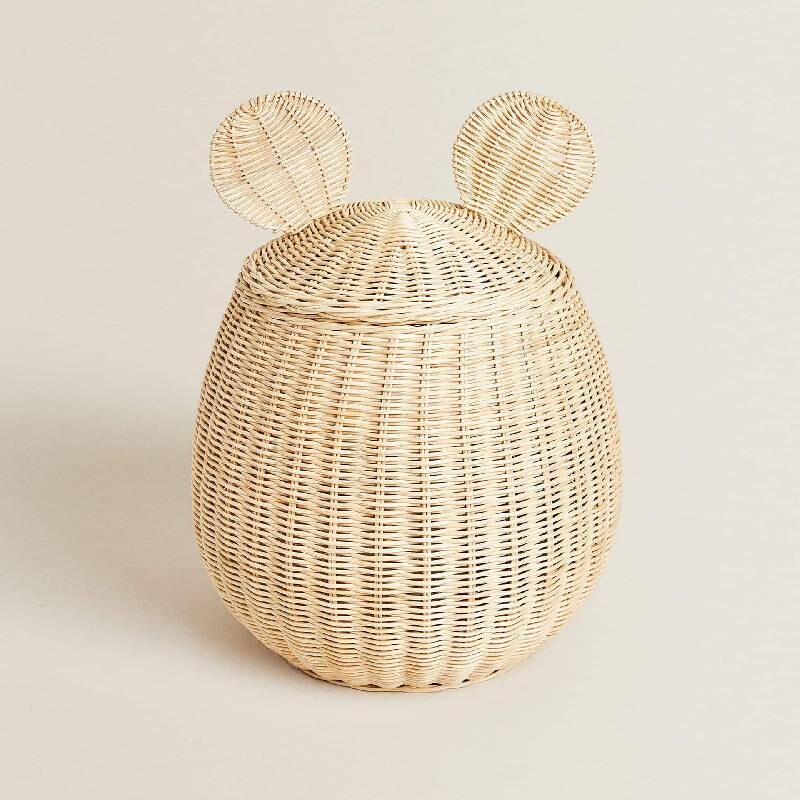 

Корзина с ушками большая Zara Home Rattan With Ears, светло-коричневый