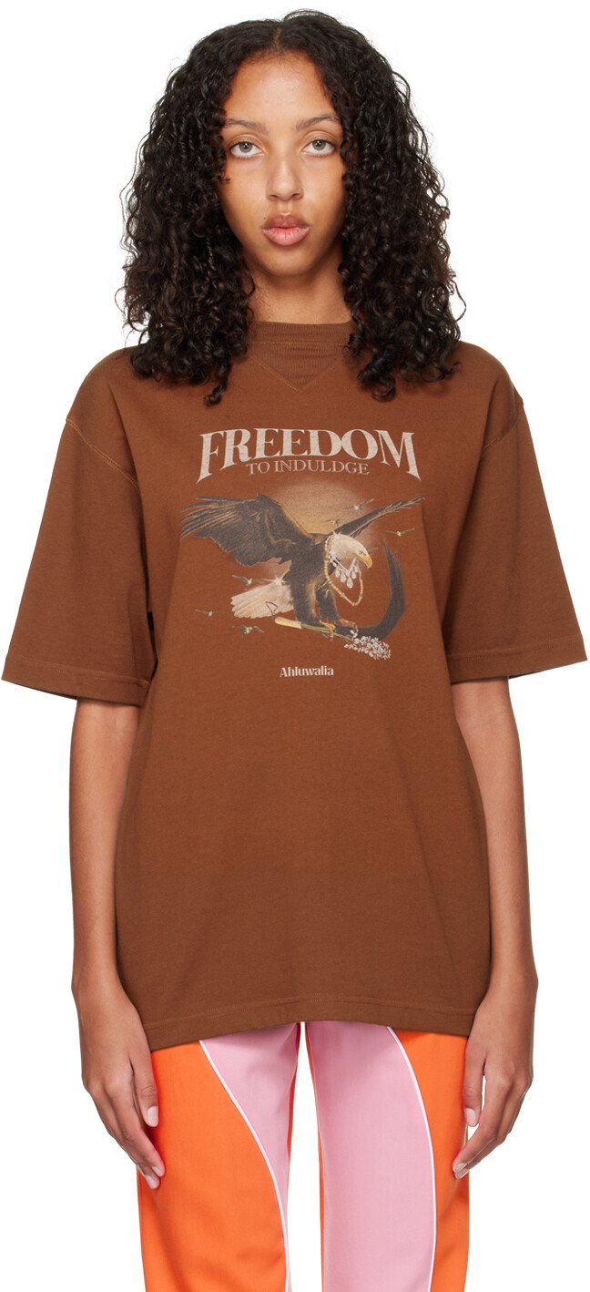 

Коричневая футболка Freedom To Indulge Ahluwalia