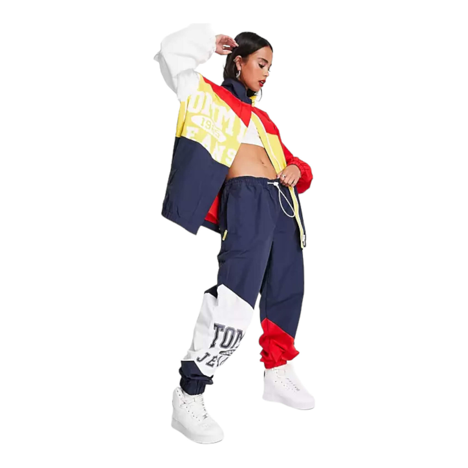 

Ветровка Tommy Hilfiger Co-ord Splice Logo Windbreaker, мультиколор