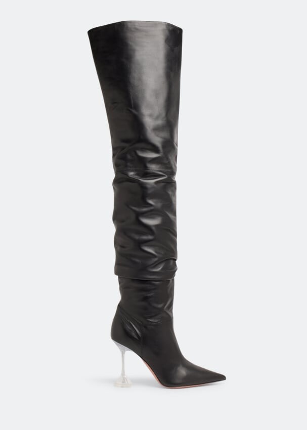 

Ботинки AMINA MUADDI Olivia glass boots, черный