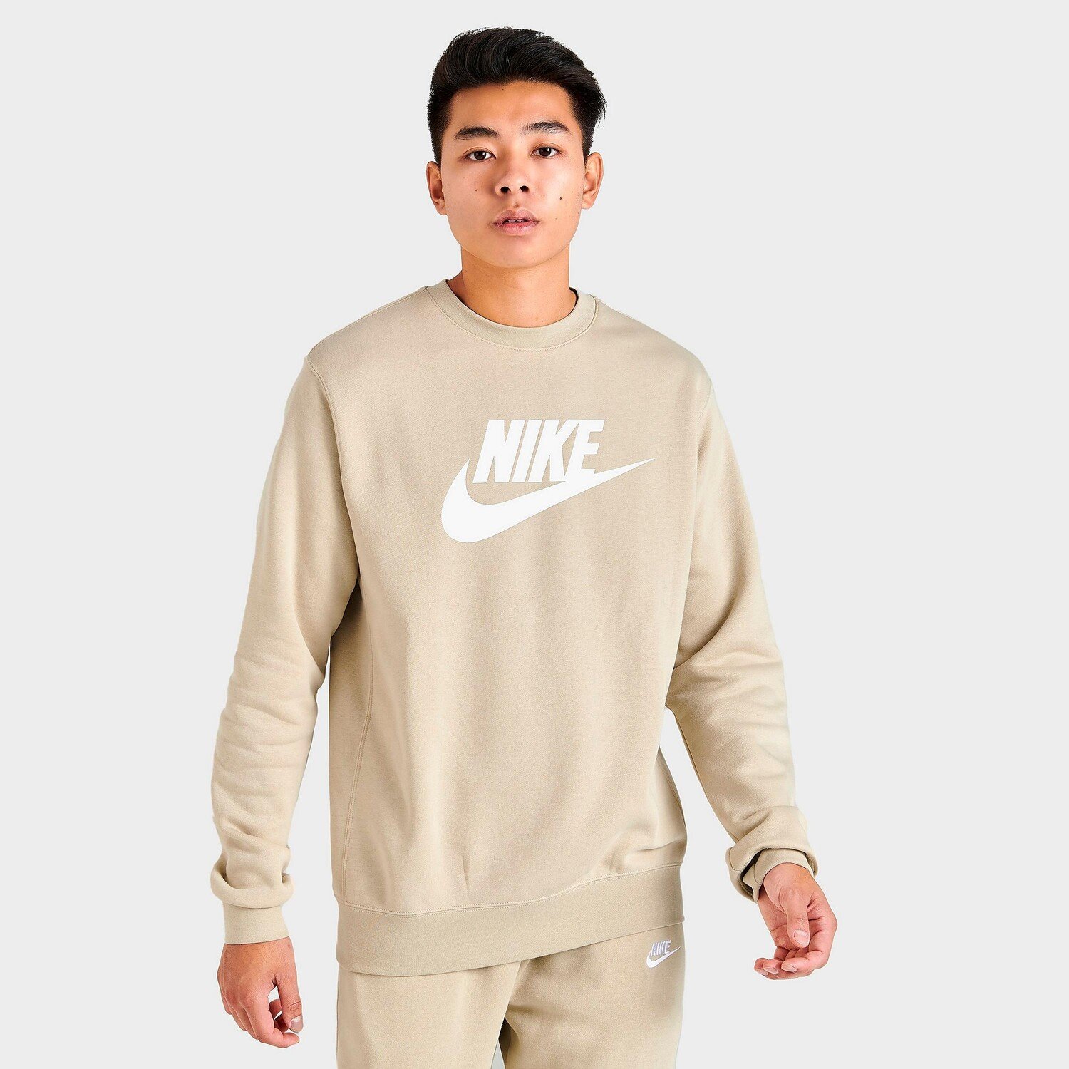 

Толстовка Nike Sportswear Club Fleece Futura с круглым вырезом и логотипом, бежевый