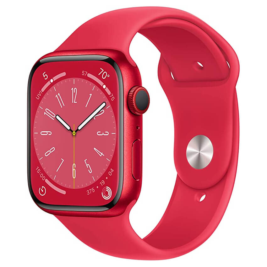 

Умные часы Apple Watch Series 8 (GPS + Cellular), 41 мм, (PRODUCT)RED Aluminum Case/(PRODUCT)RED Sport Band - R, Красный