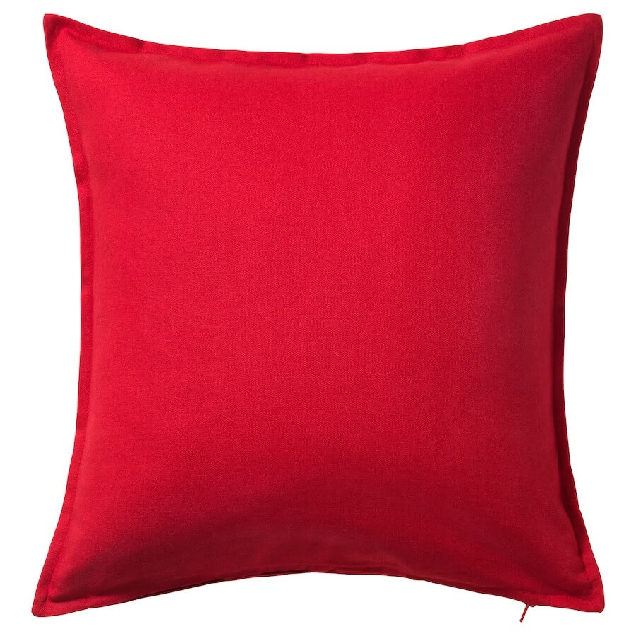 чехол на подушку ikea vattenvan 50x50 см розовый полоска Чехол на подушку Ikea Gurli 50x50 см, красный