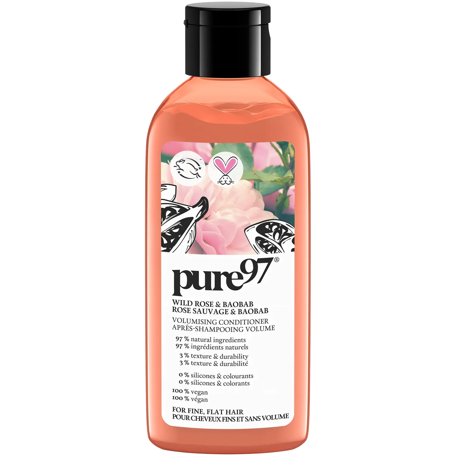 

Pure97 Wild Rose & Baobab Кондиционер для объема тонких волос, 200 мл
