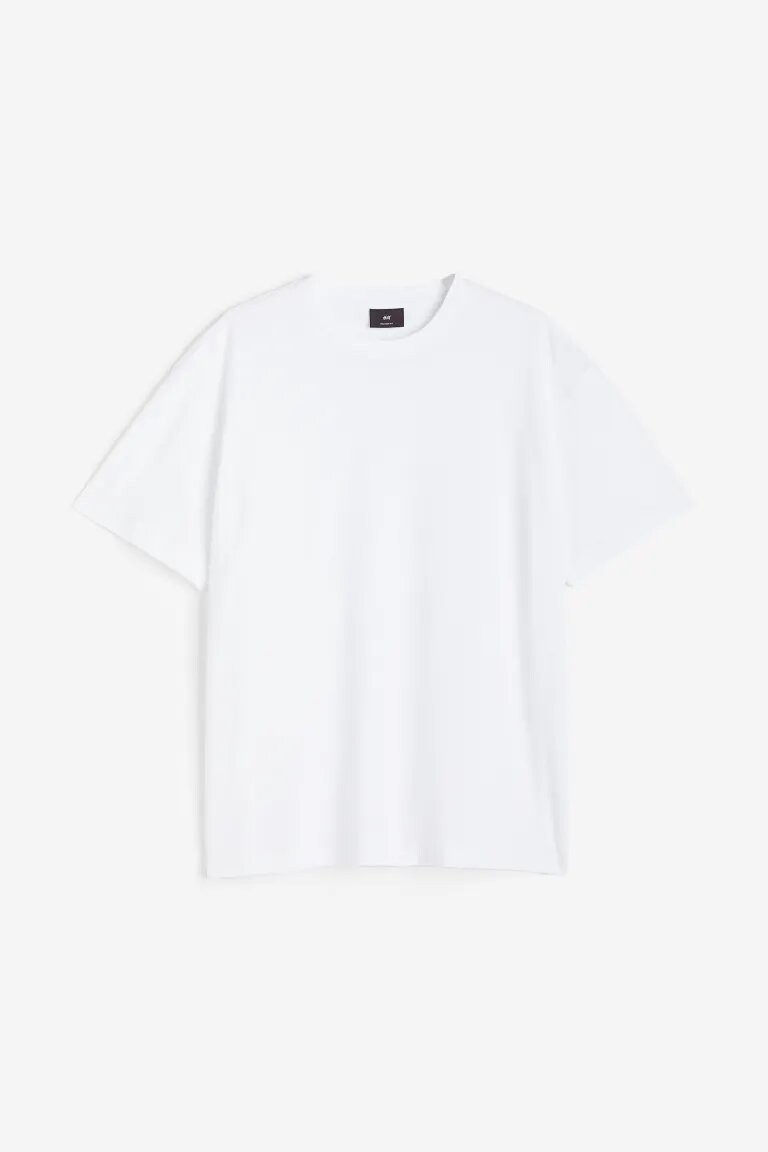 

Футболка H&M Relaxed-fit Linen-blend, белый