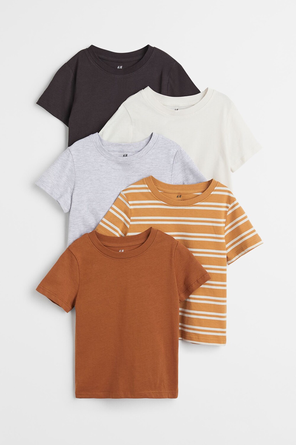 

Хлопковая футболка, 5 шт. H&M, оранжевый