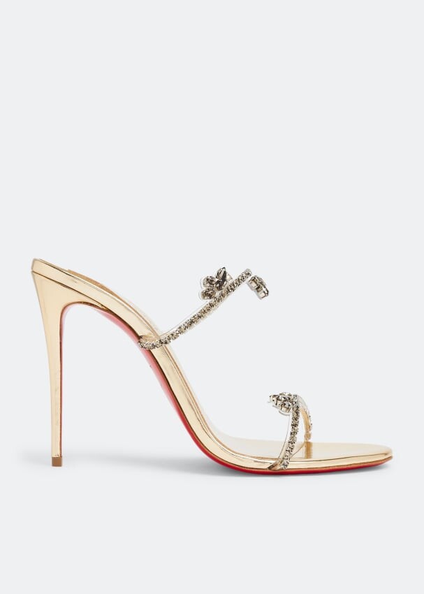 

Мюли CHRISTIAN LOUBOUTIN Just Queen 100 mules, золотой