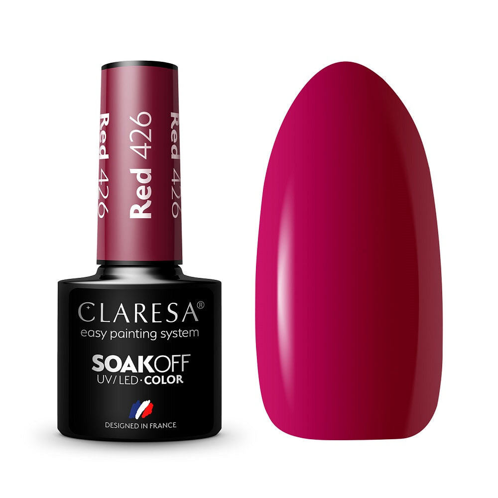 

Claresa Гибридный лак Soak Off UV/LED Красный 426 5г