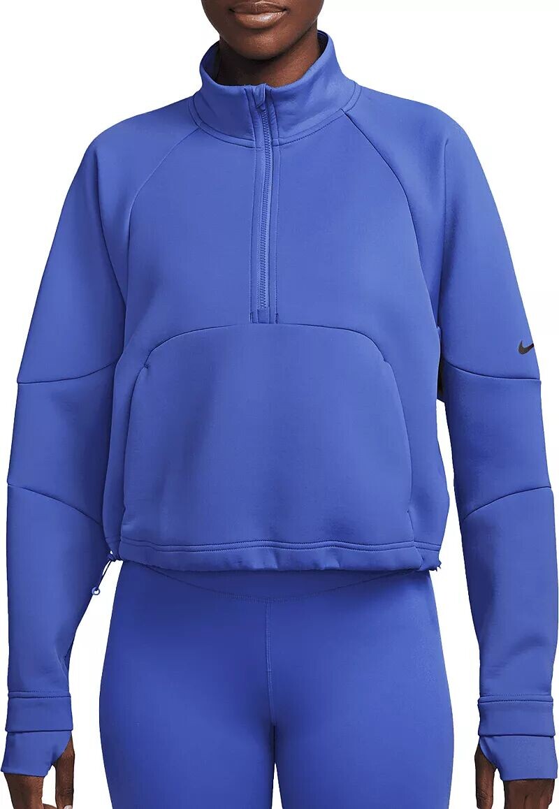 

Женская тренировочная толстовка с молнией 1/2 Nike Dri-FIT Prima, голубой