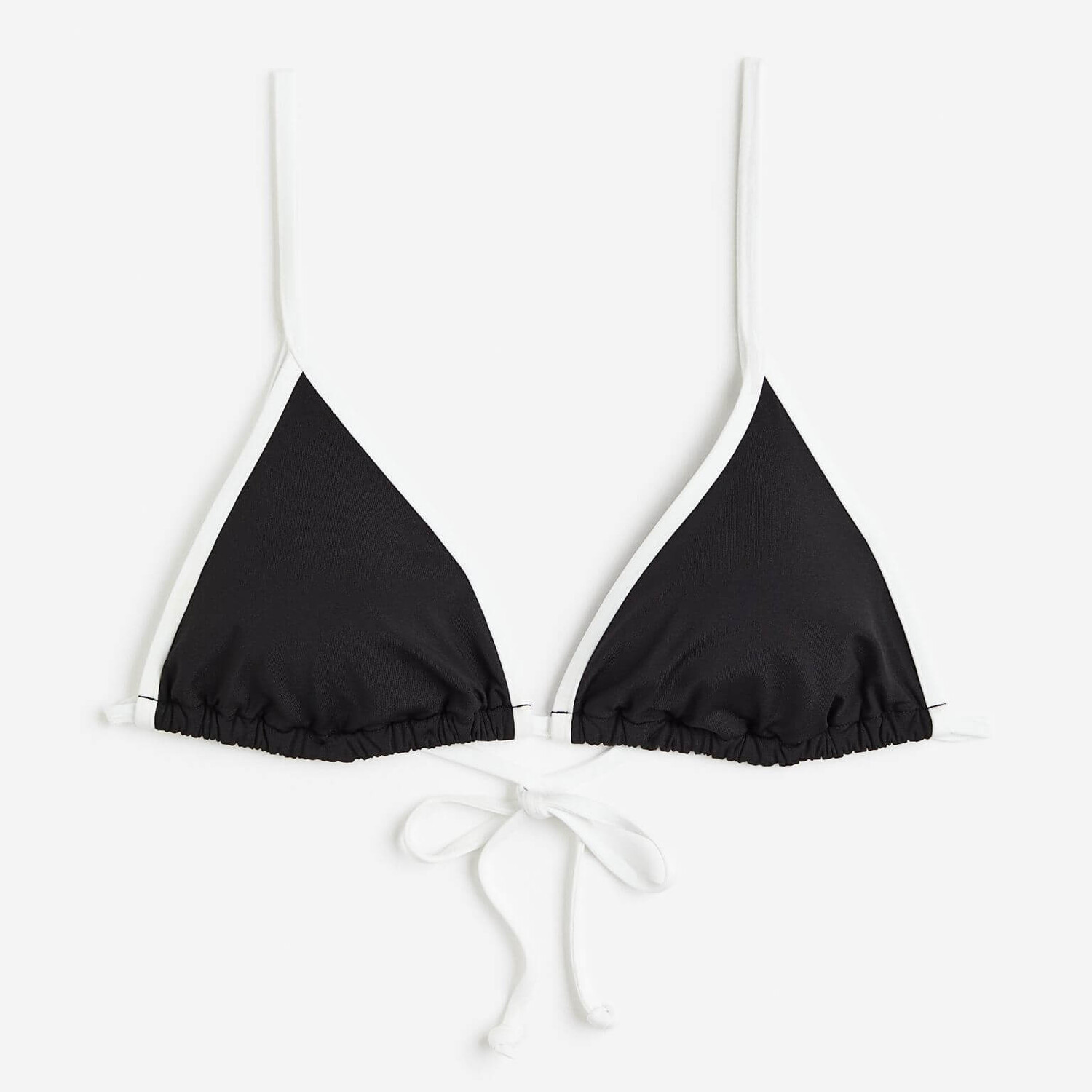 

Верх бикини H&M Padded Triangle, черный/белый