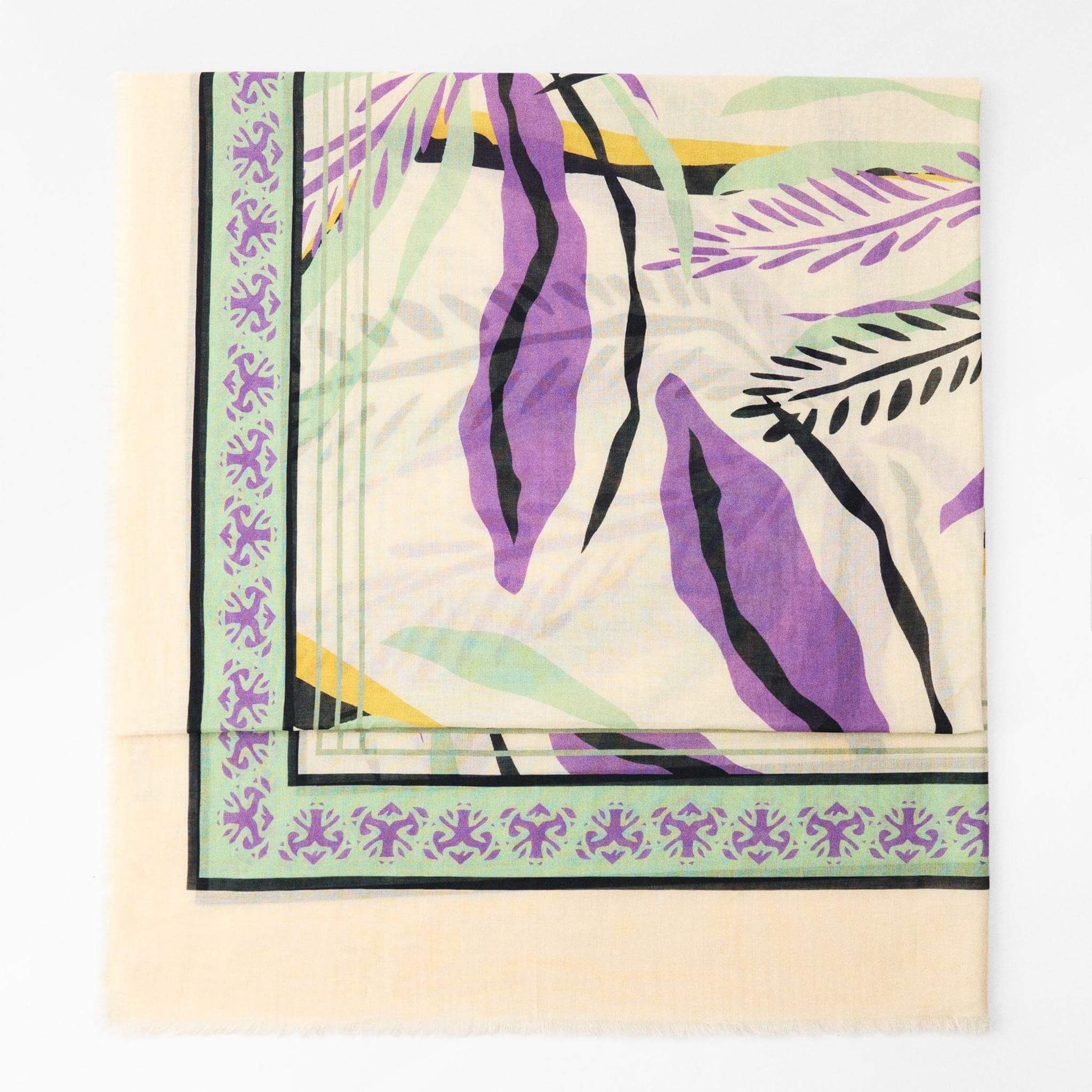 Парео Zara Palm Tree Print, бежевый/мультиколор