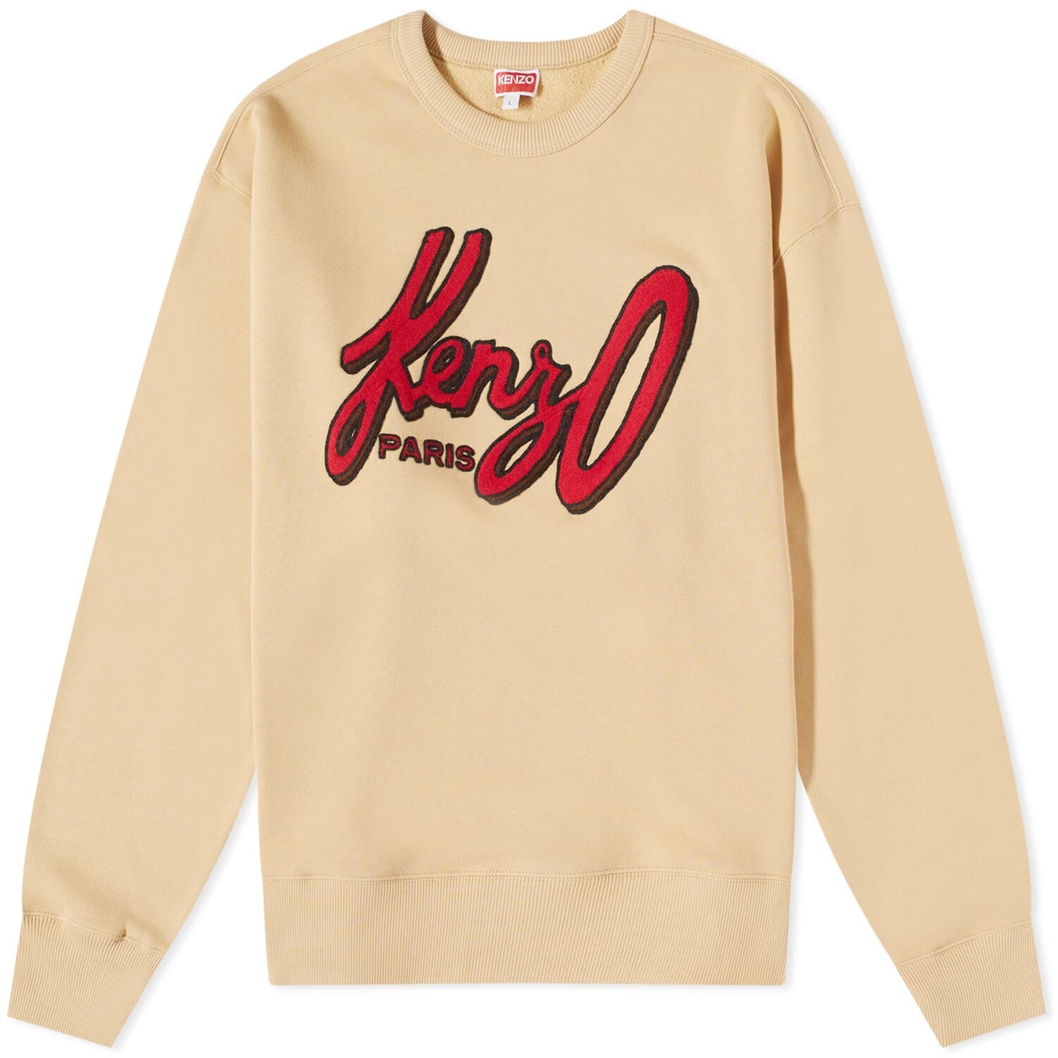 

Свитшот Kenzo Archive Logo Crew, персиково-бежевый