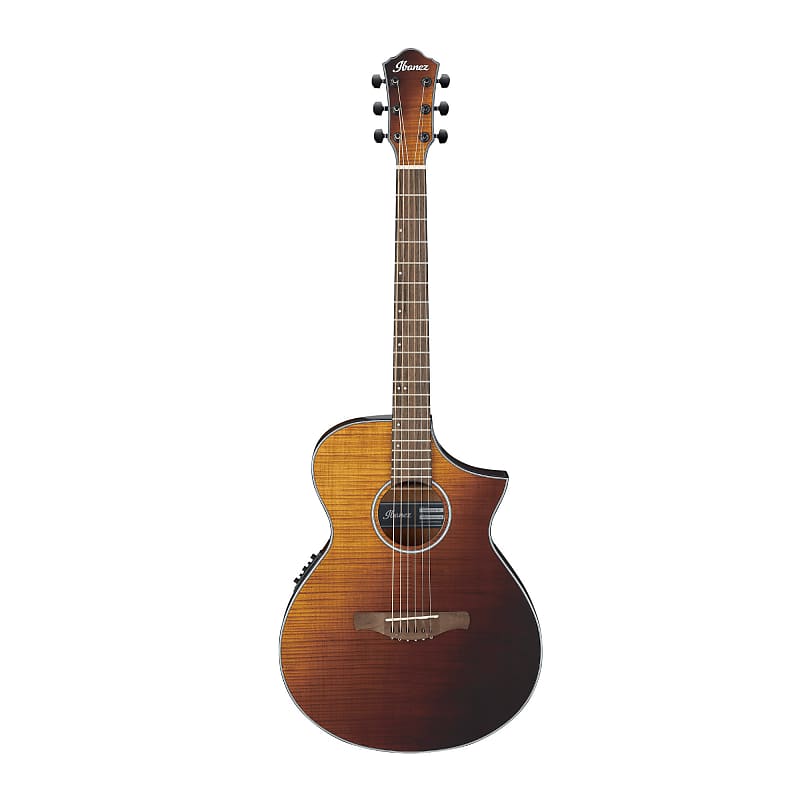 Ibanez AEWC32FM Series 6-струнная электроакустическая гитара (янтарный закат Fade High Gloss) Ibanez AEWC32FM Series 6-String Acoustic-Electric Guitar 6 string guitar nut