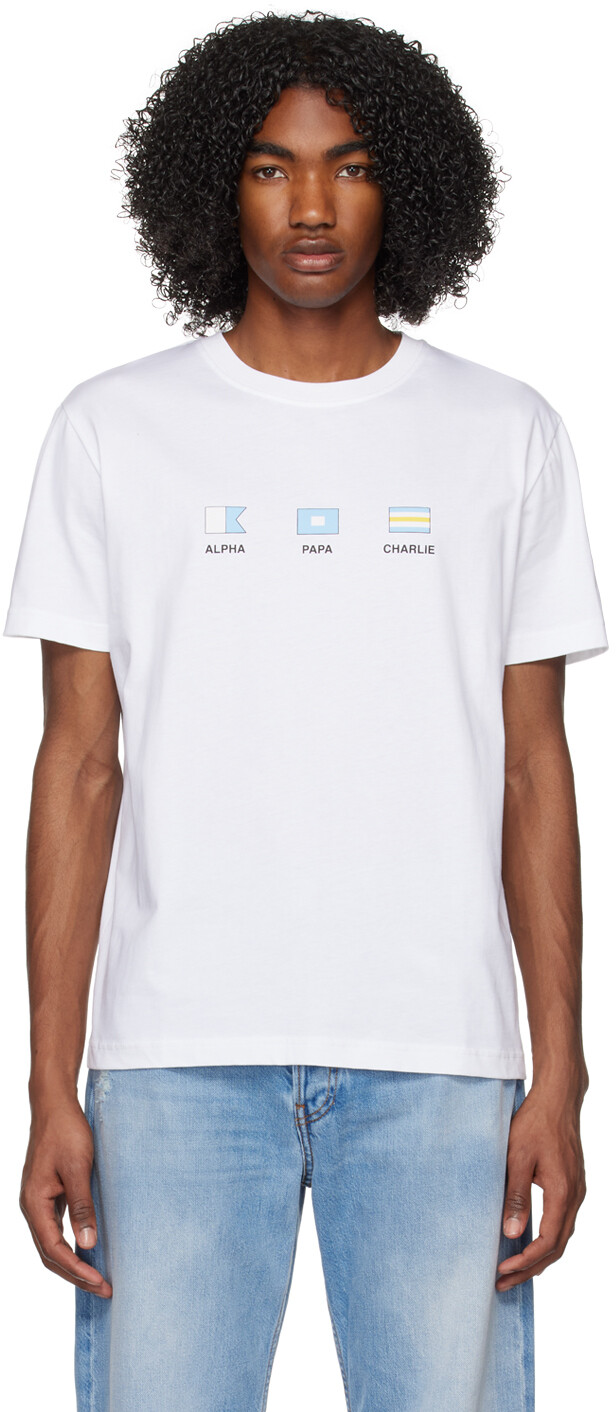 

Белая футболка Evan в морском стиле A.P.C., Белый
