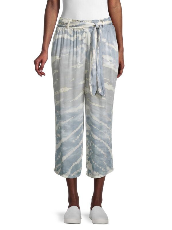 

Укороченные брюки с принтом тай-дай Vintage Havana Blue grey