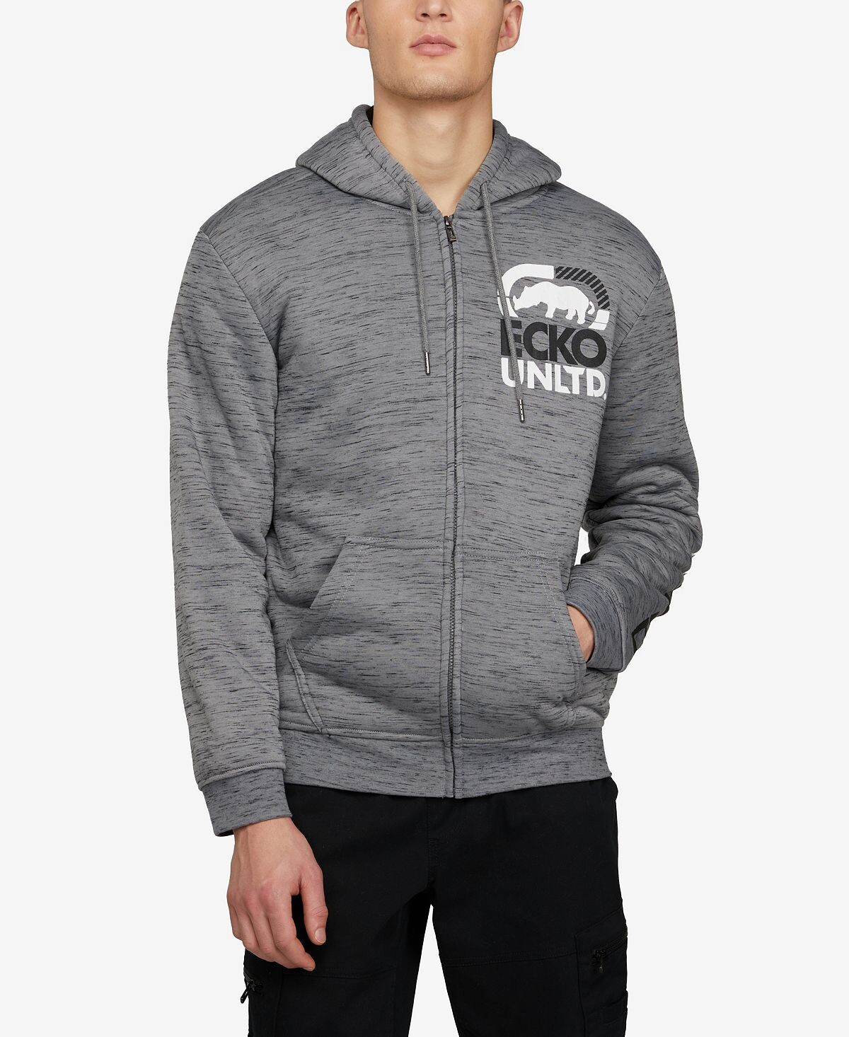 

Мужская толстовка с капюшоном far out sherpa Ecko Unltd, серый