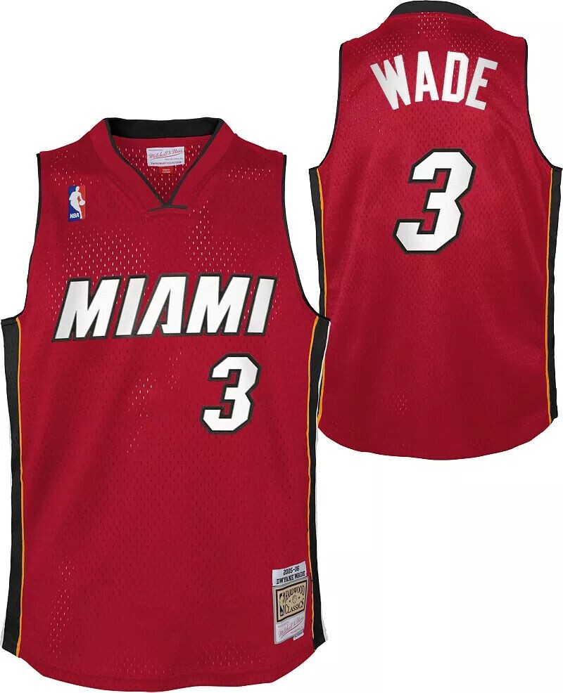 

Mitchell & Ness Youth Майами Хит Дуэйн Уэйд # 3 Красный Swingman Джерси