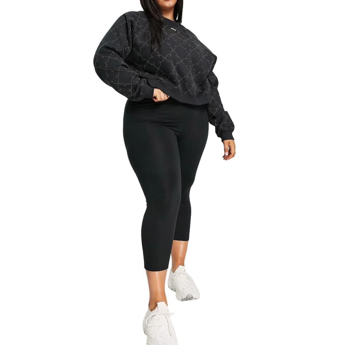

Свитшот Nike Training Plus Novelty Gold Patterned Fleece Crew, черный
