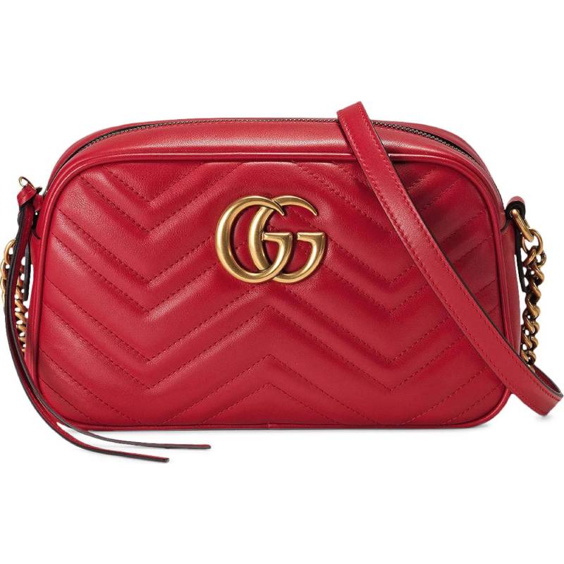 Сумка Gucci GG Marmont Matelasse Small, красный - фото