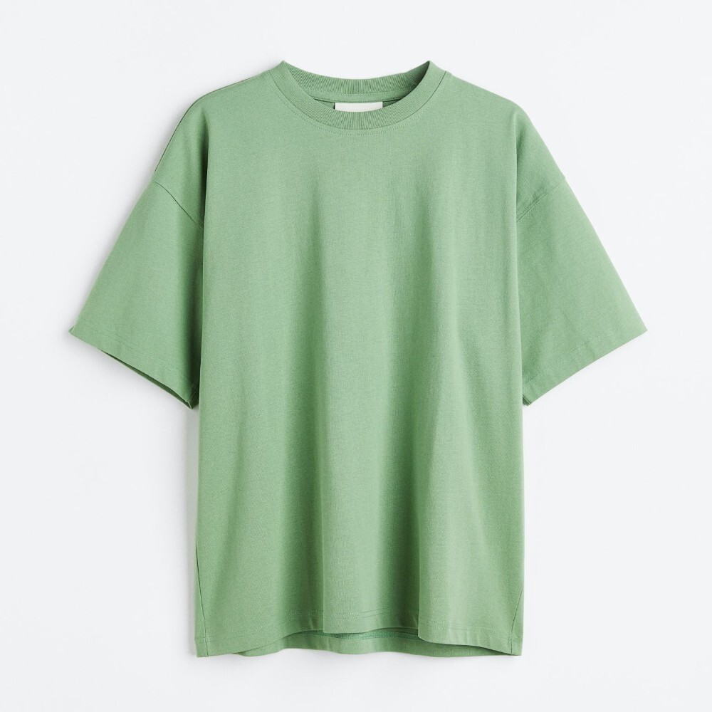 

Футболка H&M Oversized Fit Cotton, зеленый