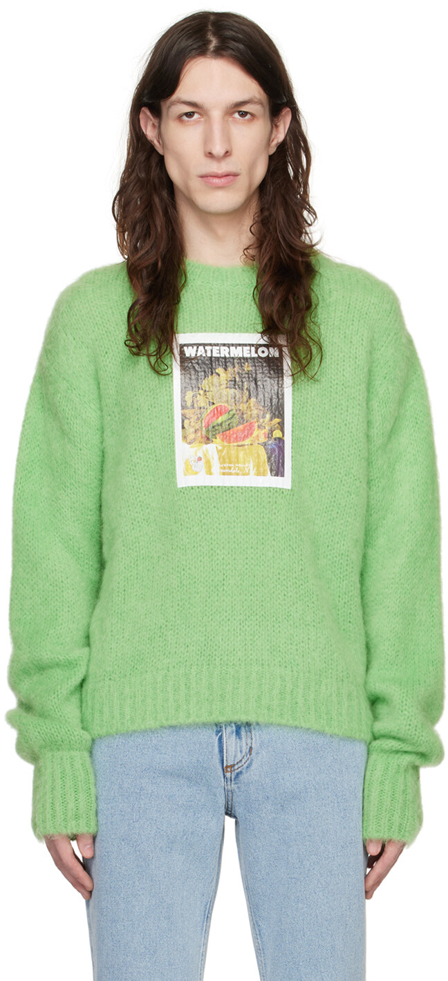 

Зеленый джинсовый свитер Tears Edition Sky High Farm Workwear