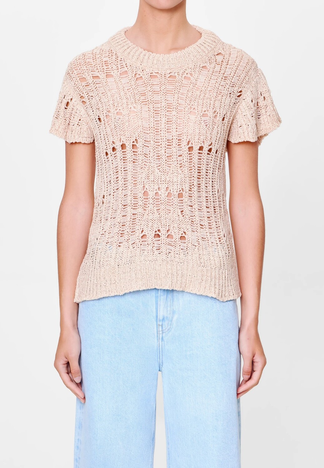 

Футболка Bimba Y Lola Openwork Print, розовый