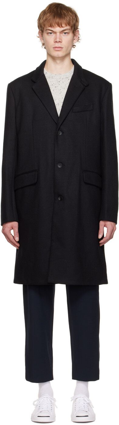 

Черное пальто с начесом rag & bone
