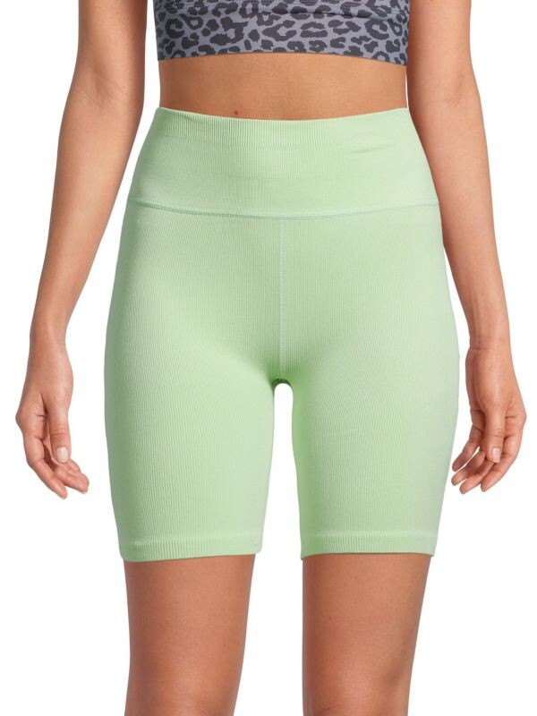 

Велосипедки в рубчик с высокой посадкой Calvin Klein Performance Key lime