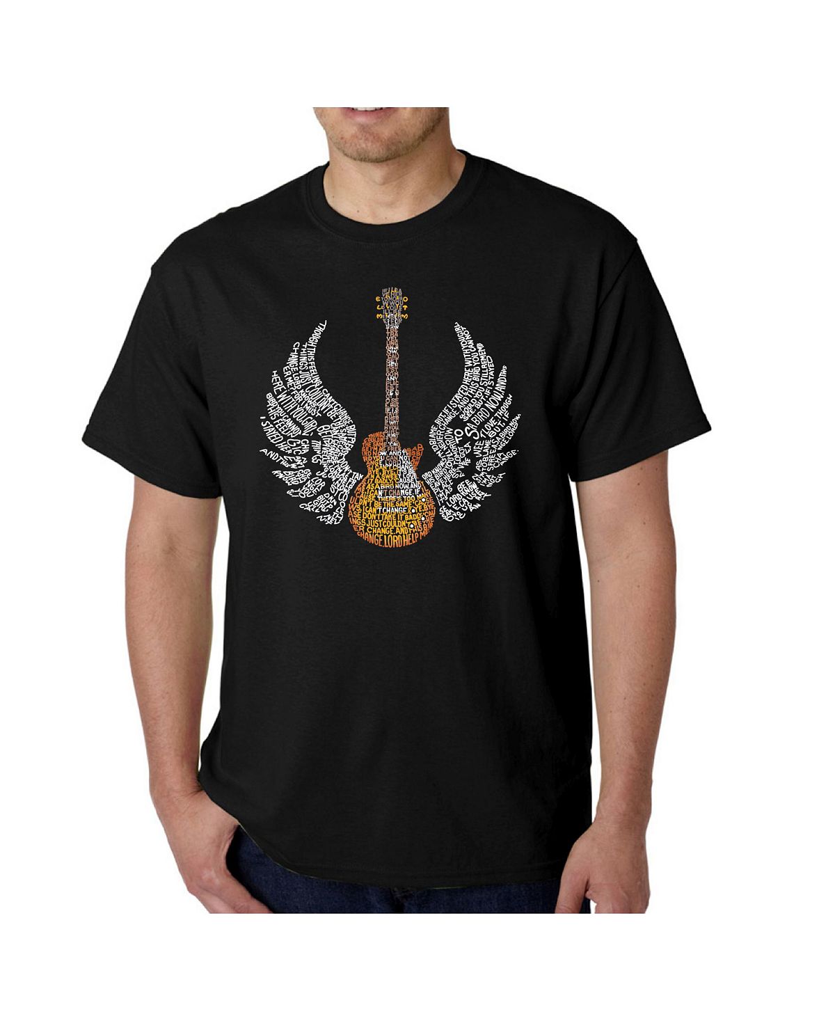 Мужская футболка word art - текст песни freebird LA Pop Art, черный lynyrd skynyrd lynyrd skynyrd 180g limited edition