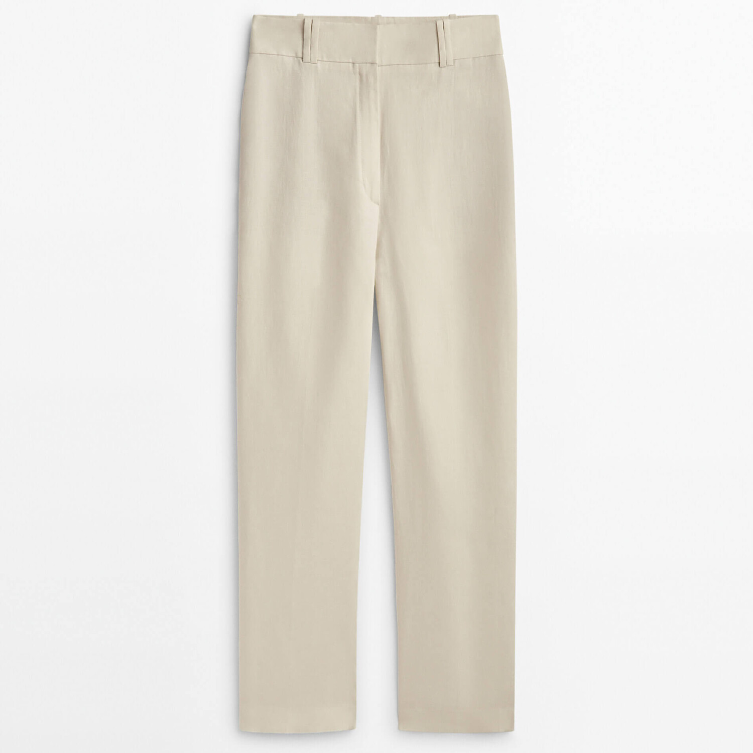 

Брюки Massimo Dutti 100% Linen Suit With Double Tabs, бежевый