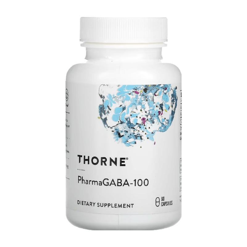Pharma GABA Thorne Research 100 мг, 60 капсул молибдена глицинат thorne research 1 мг 60 капсул