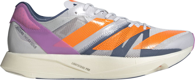 Кроссовки Adidas Adizero Takumi Sen 8 'Dash Grey Solar Orange', серый - фото