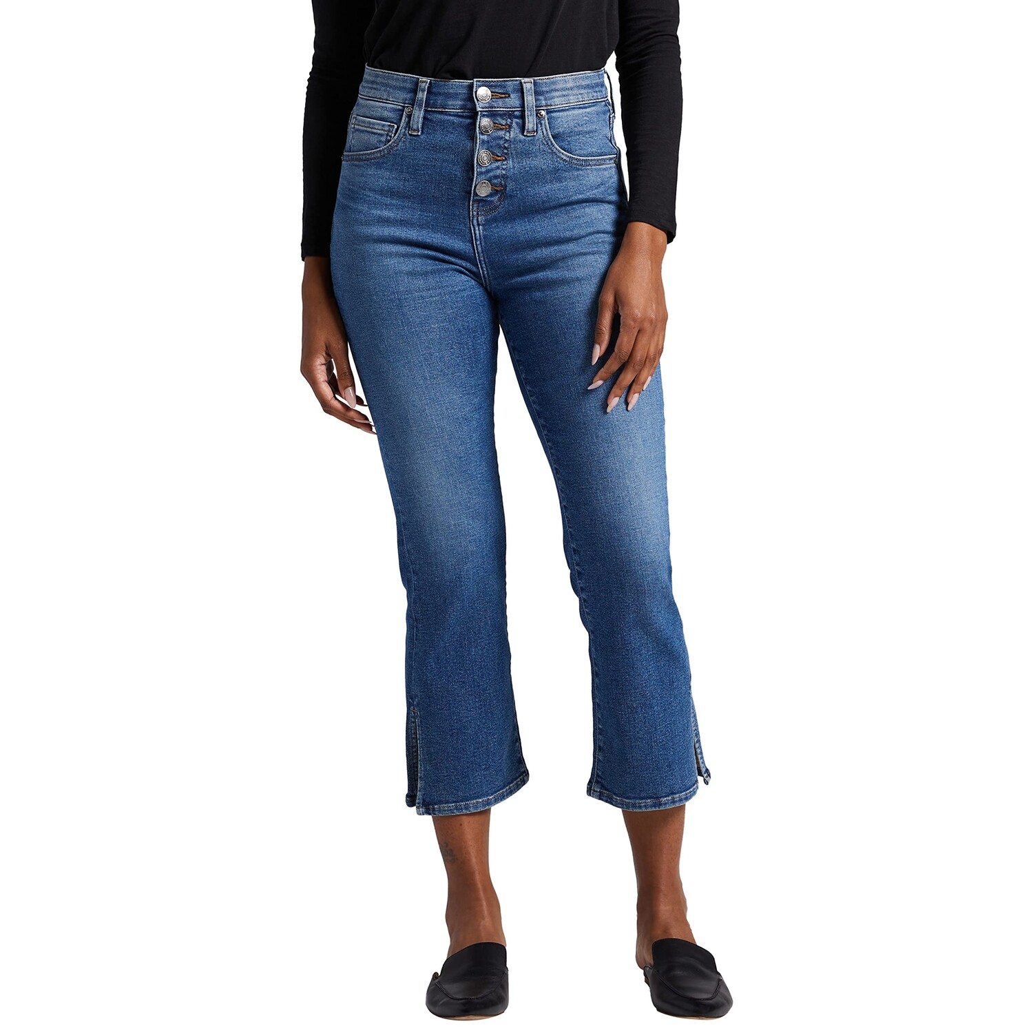 

Джинсы Jag Jeans, Phoebe High-Rise Cropped Bootcut Jeans