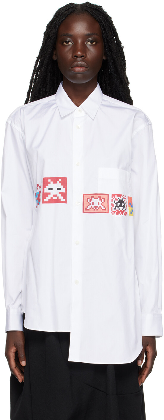 

Белая рубашка Digital Invader Comme des Garçons Shirt