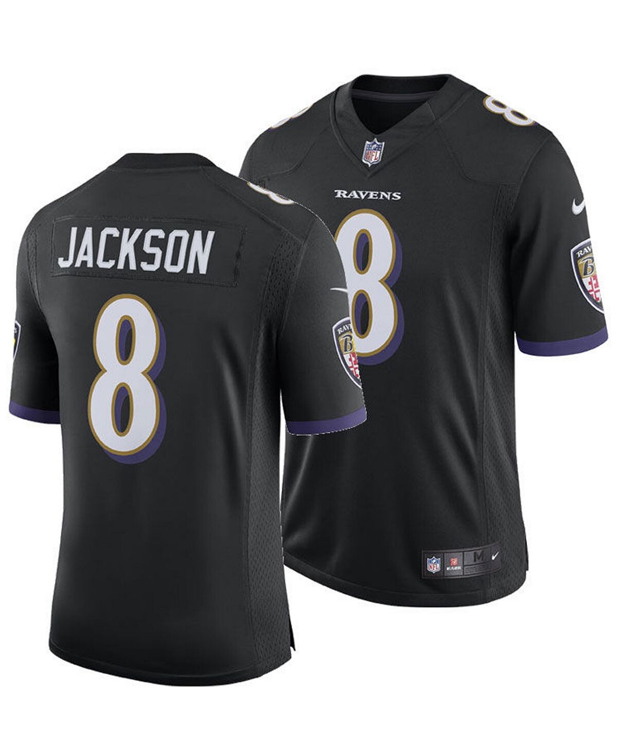 

Мужское джерси lamar jackson baltimore ravens limited Nike, черный