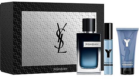 Парфюмерный набор Yves Saint Laurent Y Pour Homme Set 2022, 3 предмета - фото