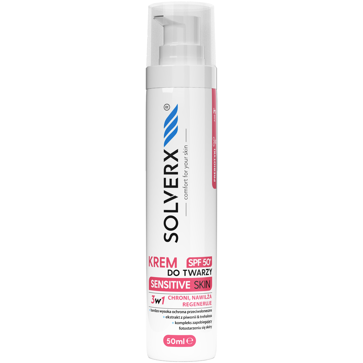 Solverx Sensitive крем для лица SPF50+, 50 мл